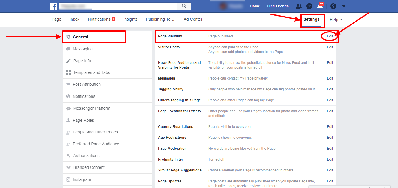 How To Make Your Facebook Business Page Private Unpublishing Your