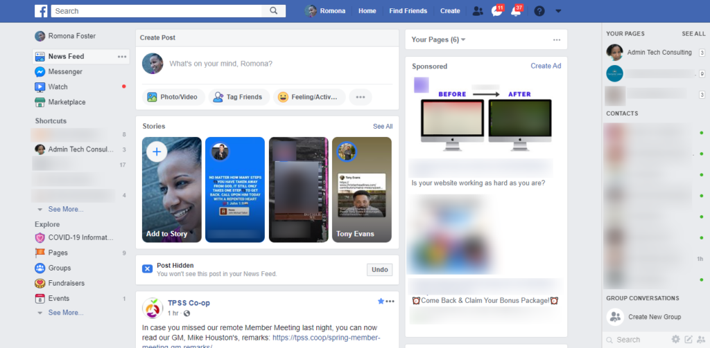 Redesigning Facebook web's onboarding and menu, by Livinda Christy