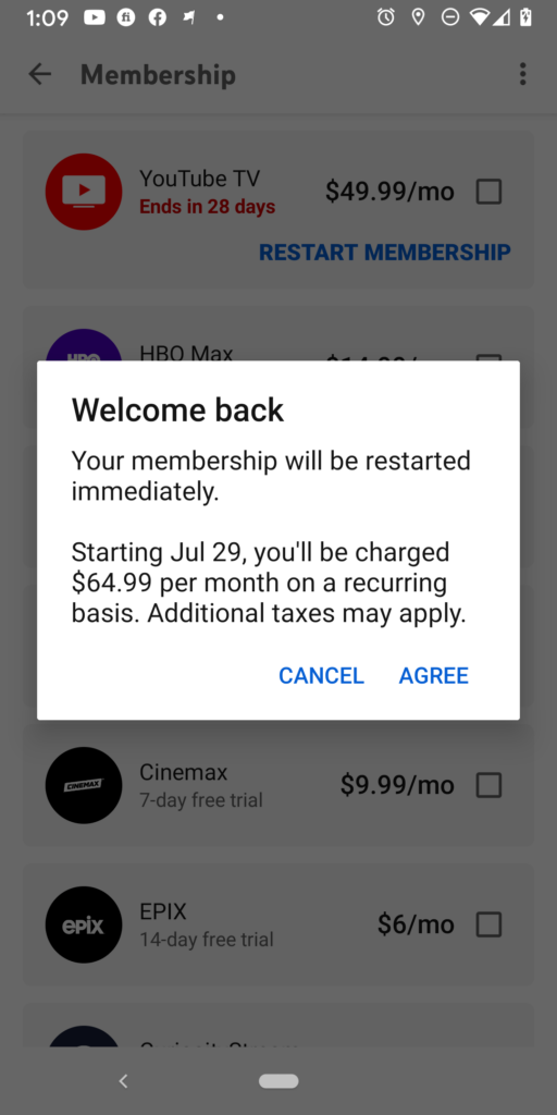 Cinemax cancel online trial